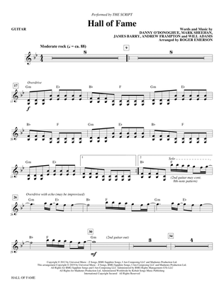 Hall of Fame (feat. Will.I.Am) (arr. Roger Emerson) - Guitar