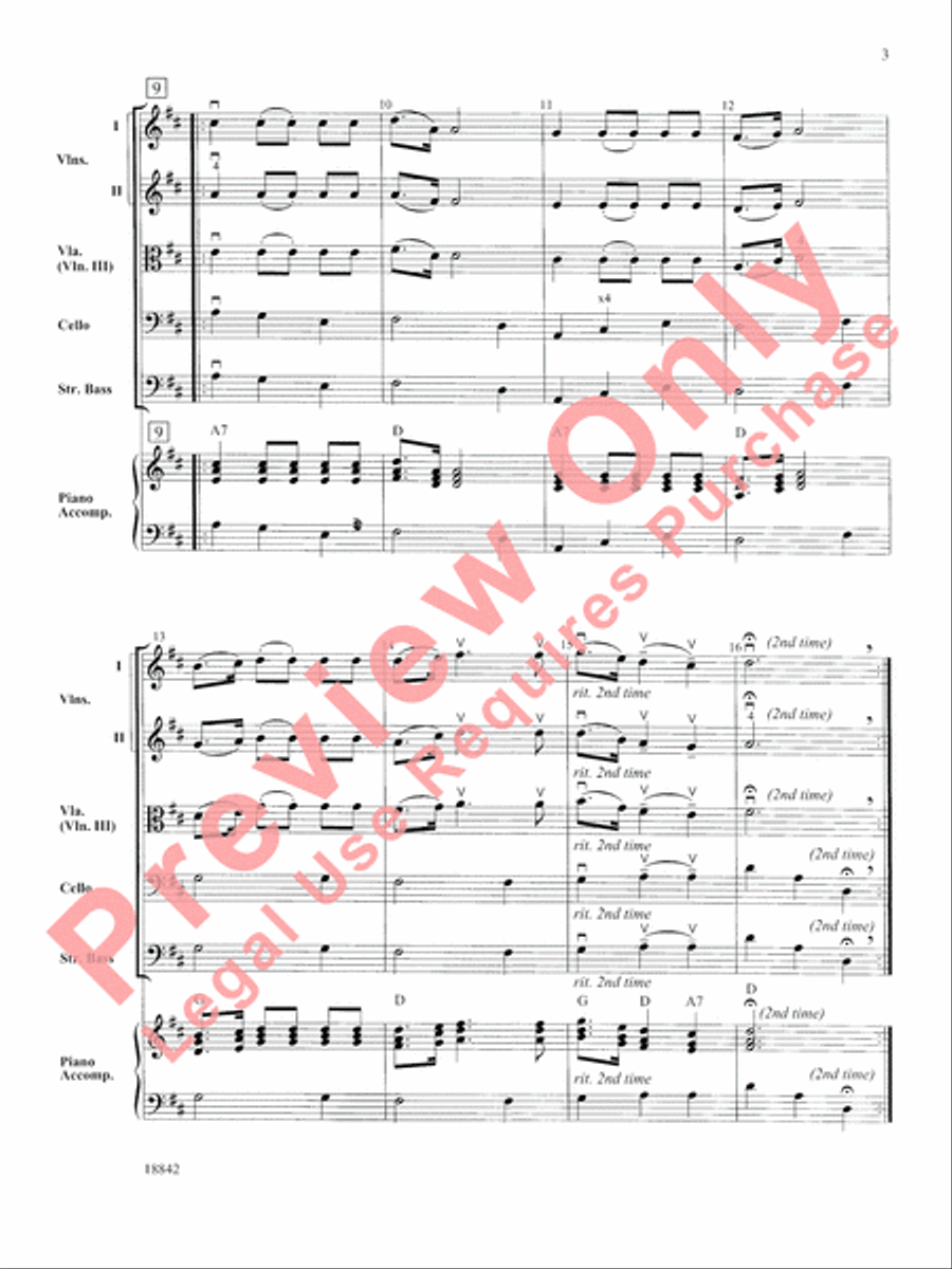 Mozart Minuet and Rondo String Orchestra scores gallery preview page 4