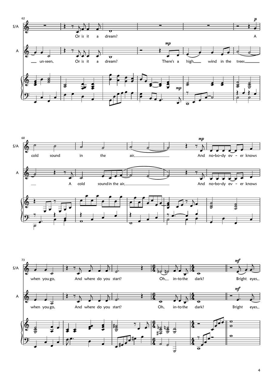 Bright Eyes Bright Eyes 2-Part scores gallery preview page 4