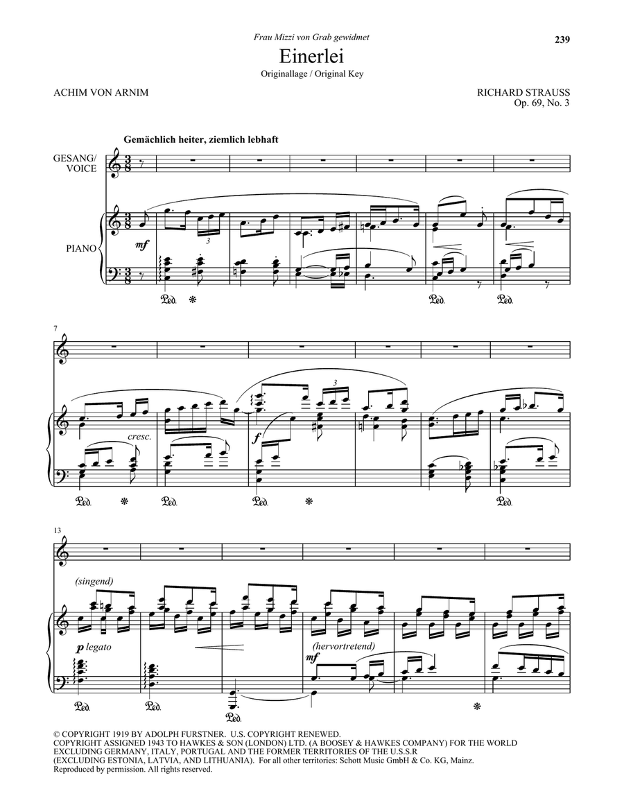 Einerlei (High Voice) Einerlei (High Voice) High Voice scores gallery preview page 1