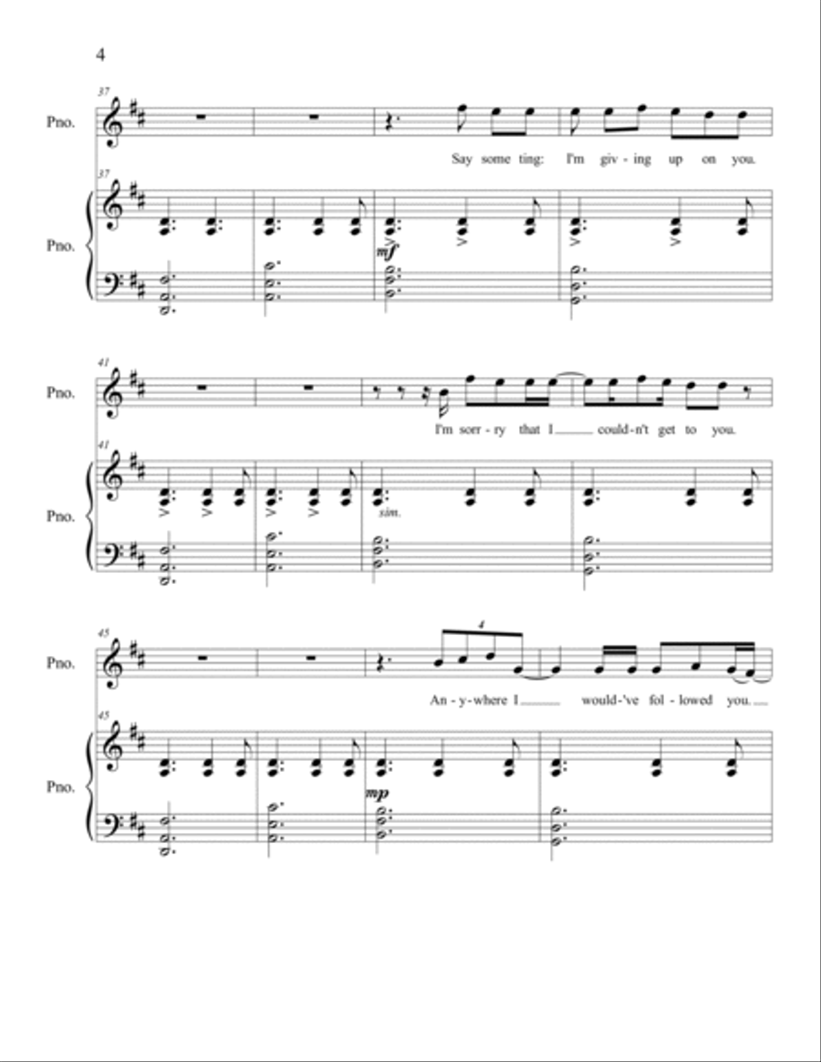 Say Something Voice scores gallery preview page 4