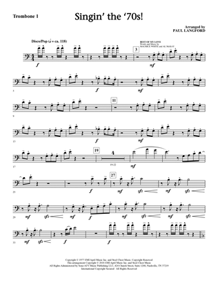 Singin' The 70's (arr. Paul Langford) - Trombone 1