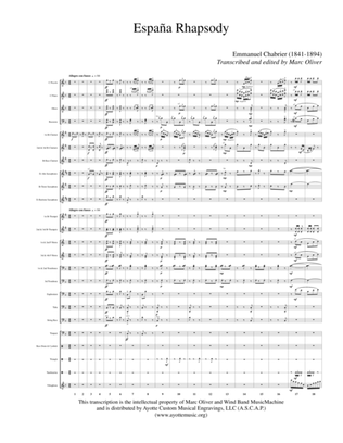 Book cover for Espana Rhapsody, transcribed for Wind Band