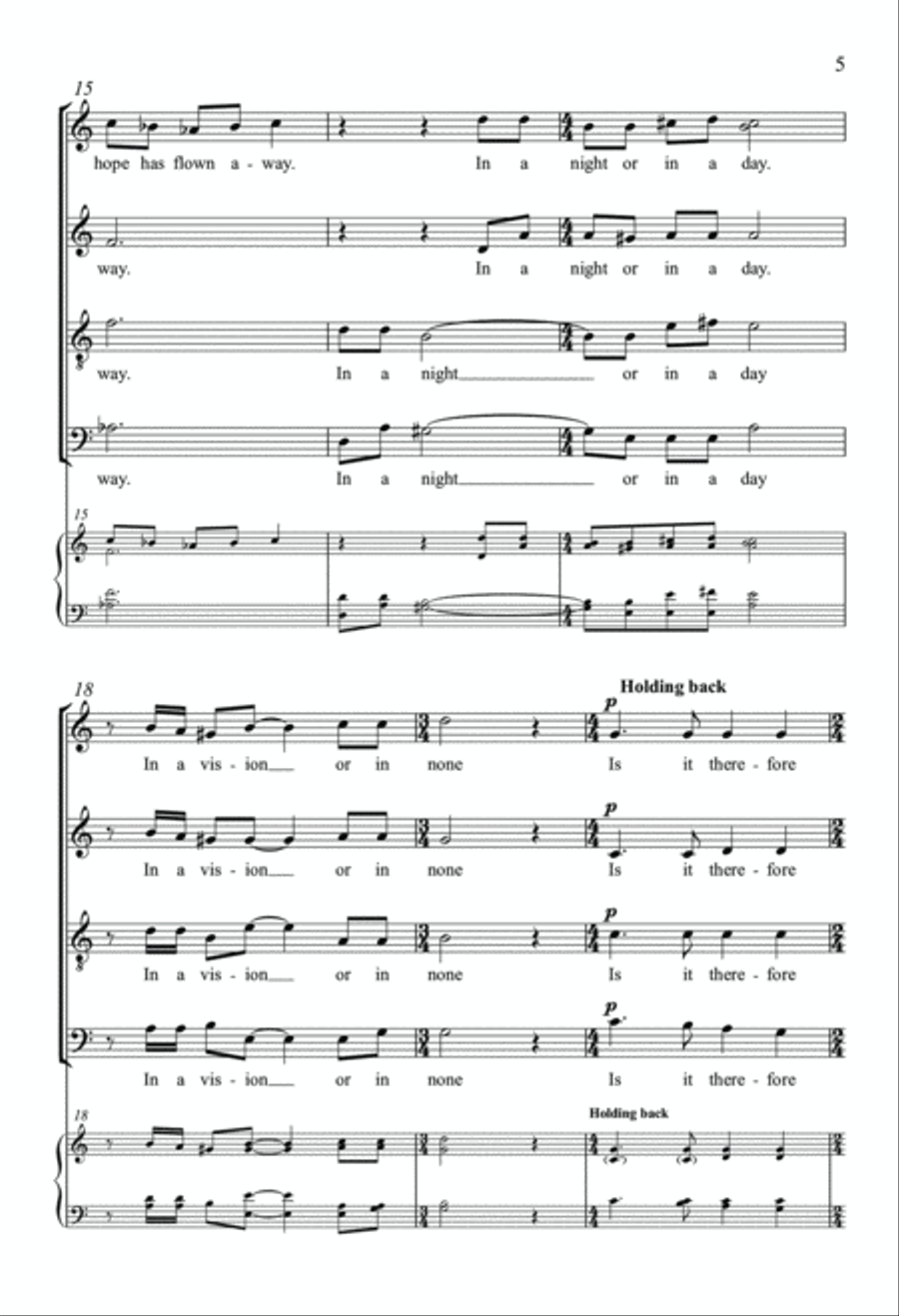 A Dream Within a Dream 4-Part scores gallery preview page 4