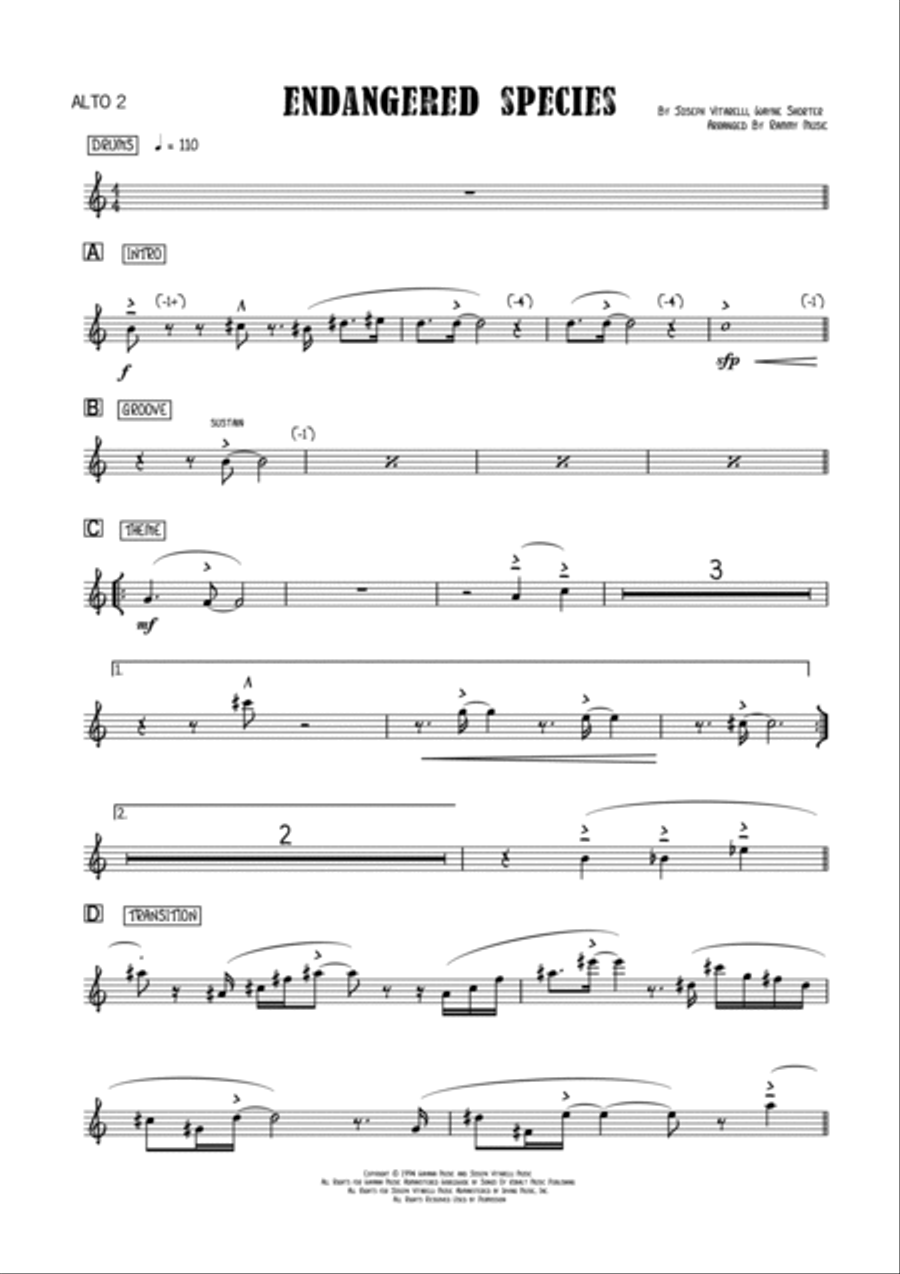 Endangered Species Jazz Ensemble scores gallery preview page 5