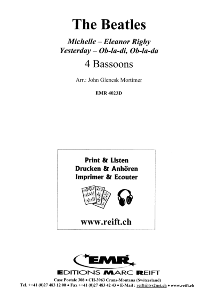 The Beatles The Beatles Bassoon Quartet scores gallery preview page 8