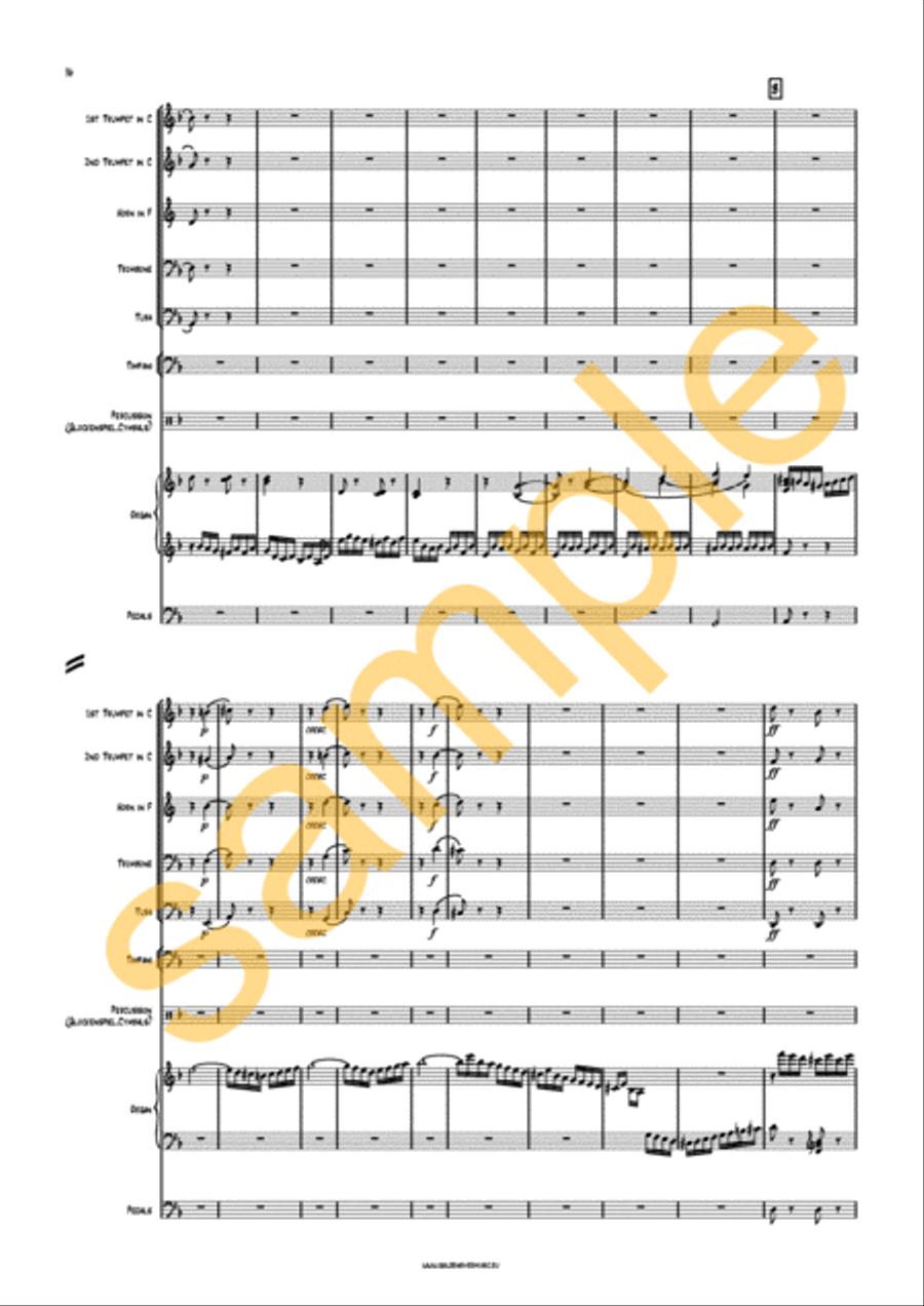 Symphony no. 1 opus 42 for Organ and Orchestra Organ scores gallery preview page 13