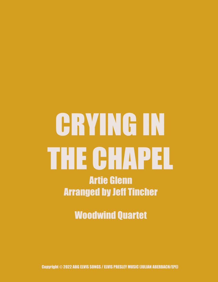 Crying In The Chapel Woodwind Quartet scores gallery preview page 1