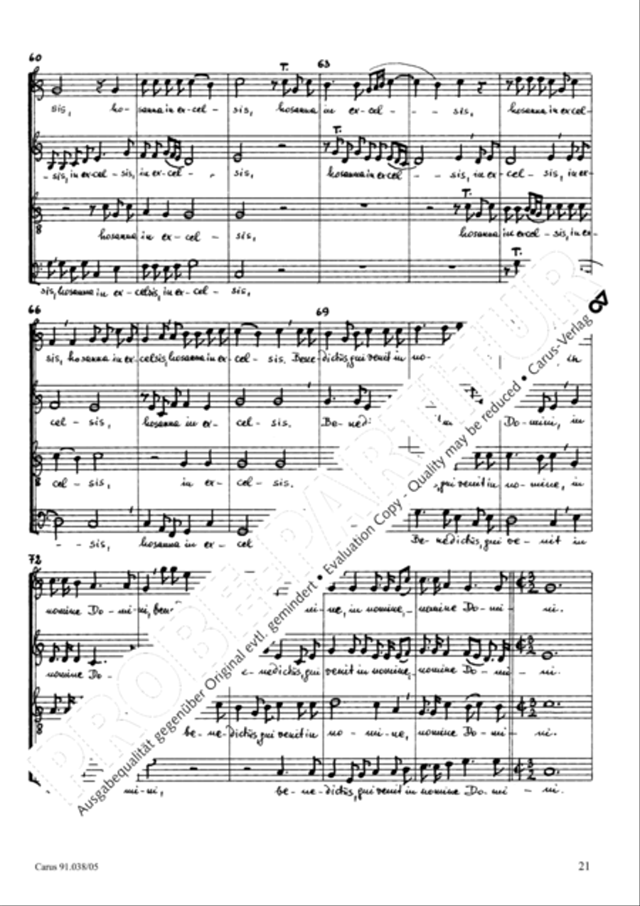Missa Salvatoris 4-Part scores gallery preview page 22