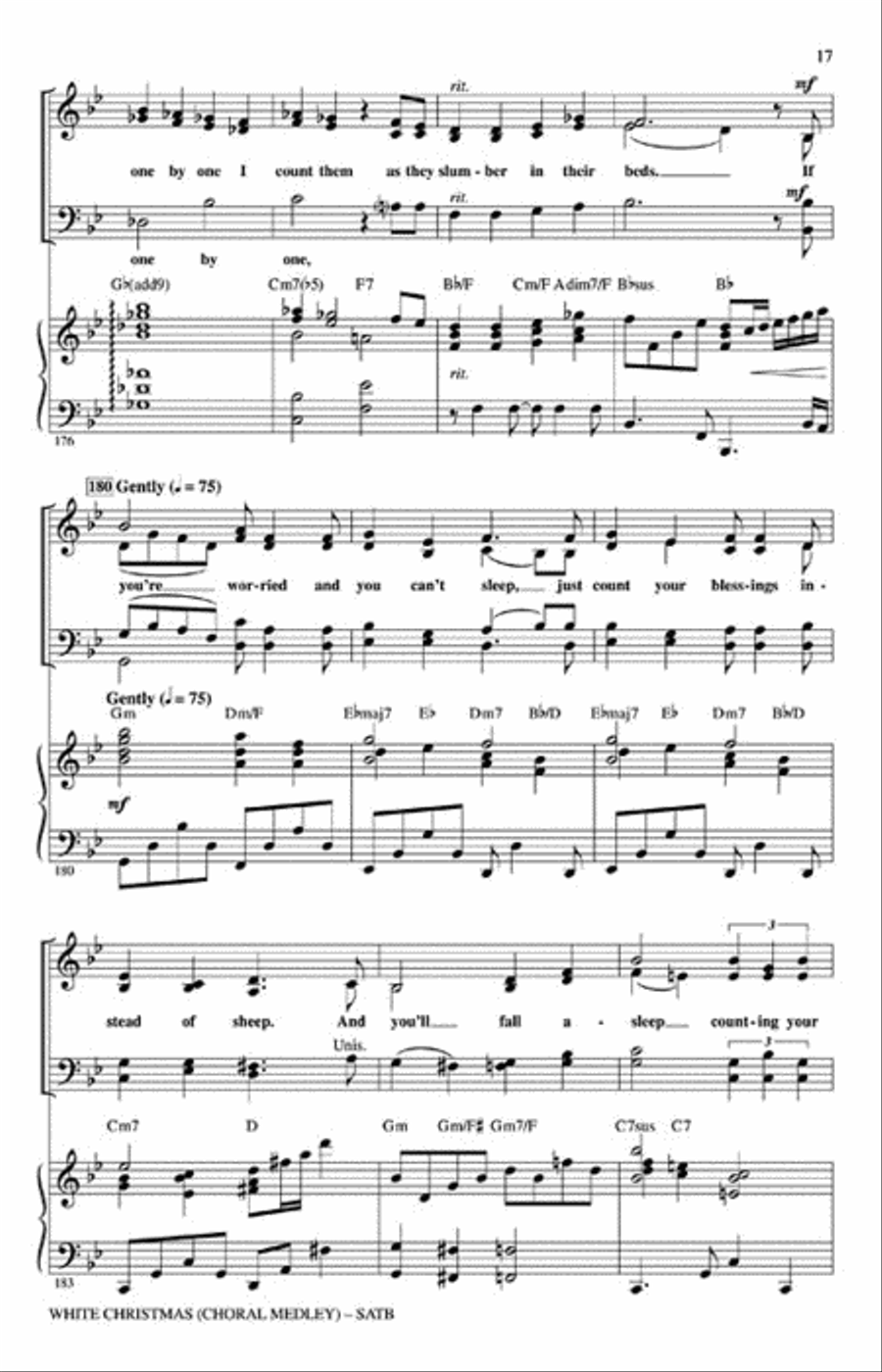 White Christmas (Choral Medley) 4-Part scores gallery preview page 4