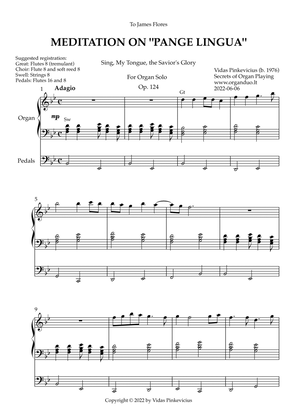 Meditation on "Pange Lingua", Op. 124 (Organ Solo) by Vidas Pinkevicius (2022)