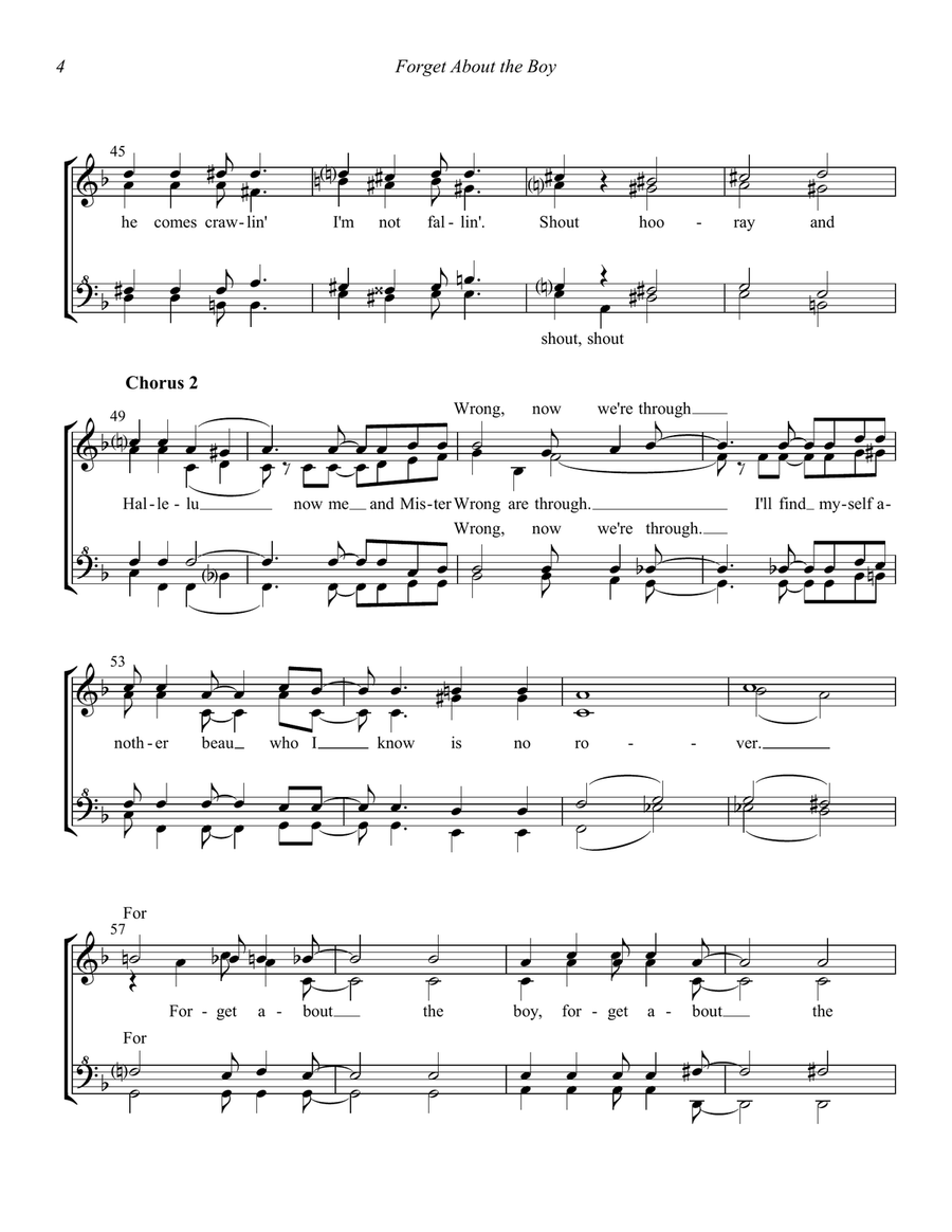 Forget About The Boy Forget About The Boy SSA scores gallery preview page 4