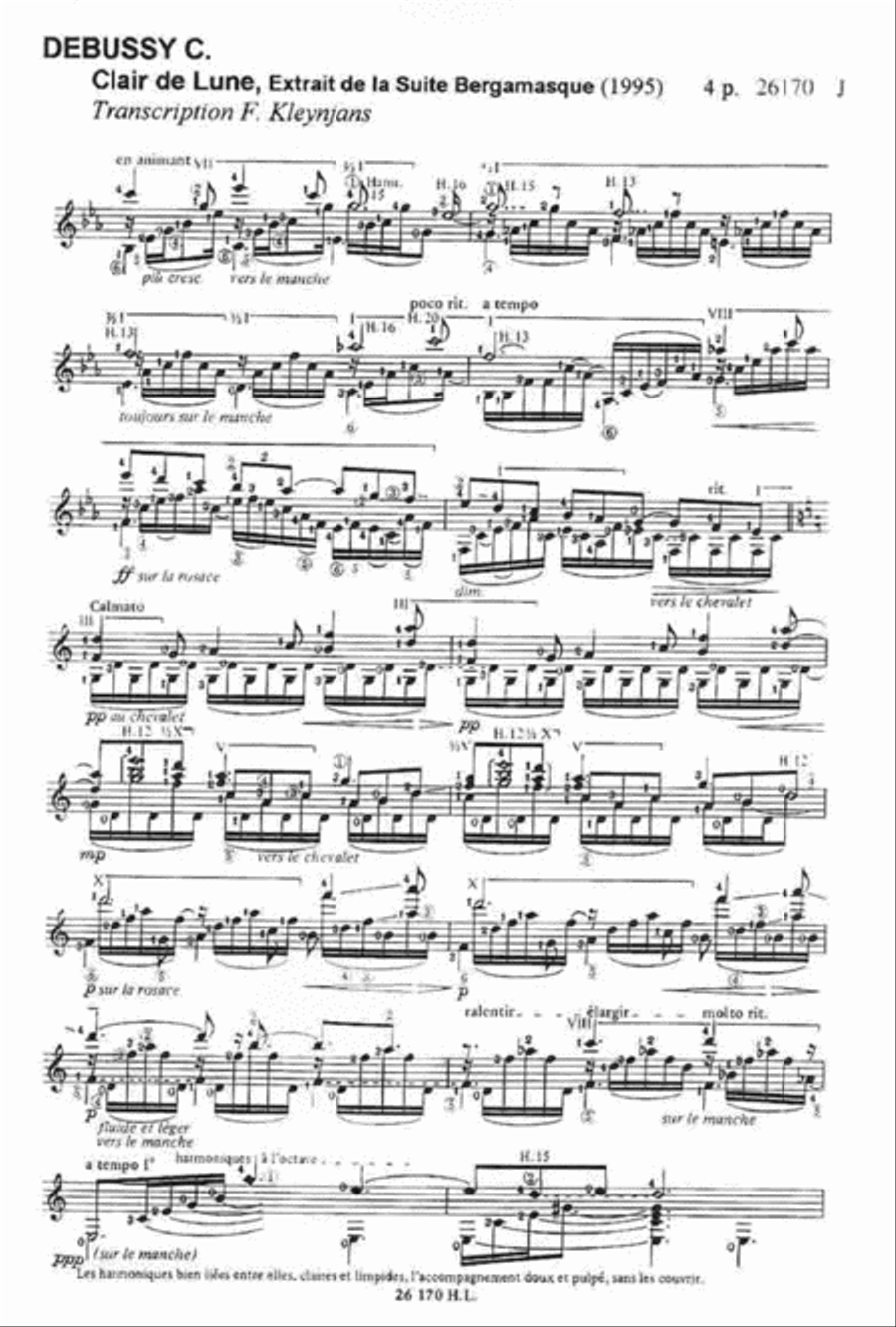 Clair De Lune Acoustic Guitar scores gallery preview page 2