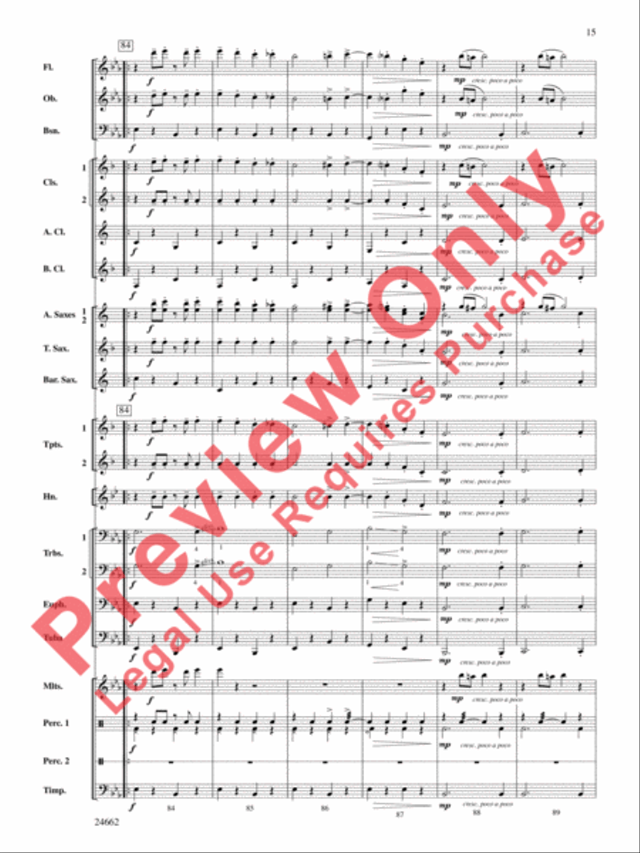 Timber City Trilogy Timber City Trilogy Concert Band scores gallery preview page 16