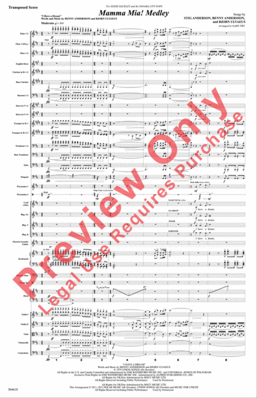 Mamma Mia! Medley Mamma Mia! Medley Full Orchestra scores gallery preview page 3