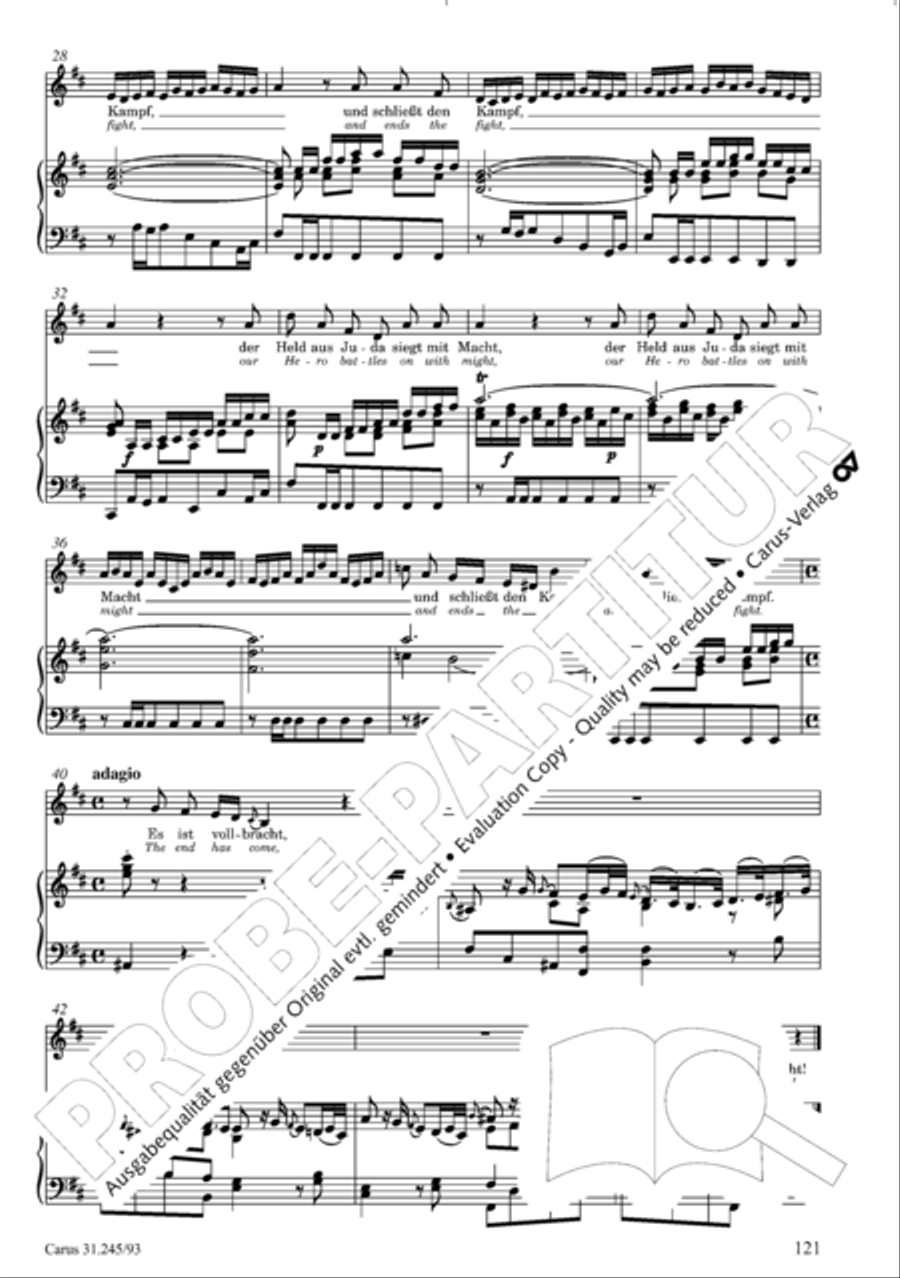 St. John Passion (Johannes-Passion) 4-Part scores gallery preview page 122