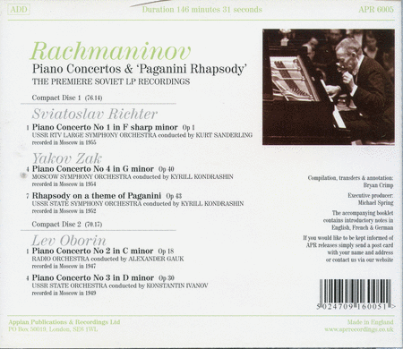 Russian Piano: Rachmaninov Concertos