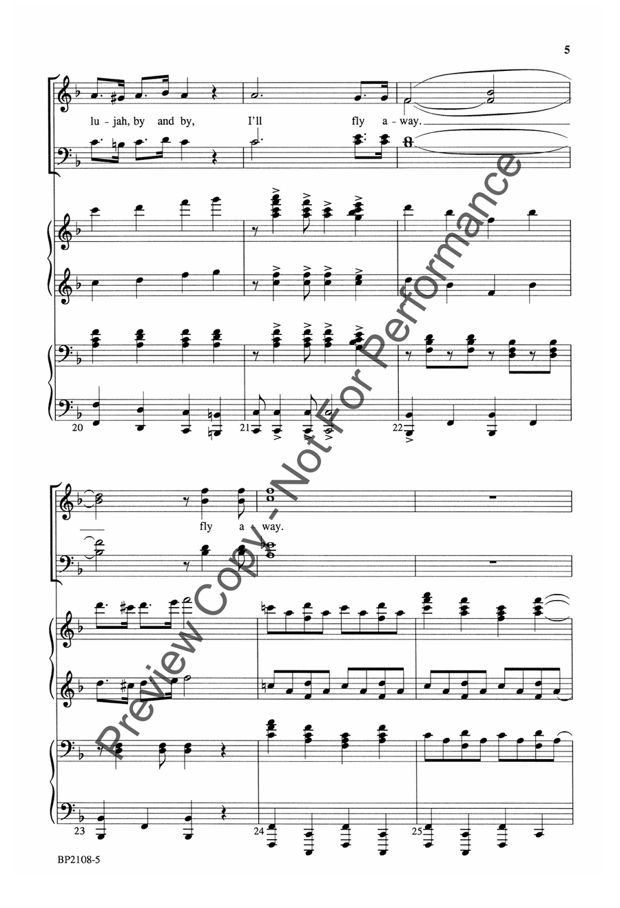 I'll Fly Away - SATB 4-Part scores gallery preview page 6