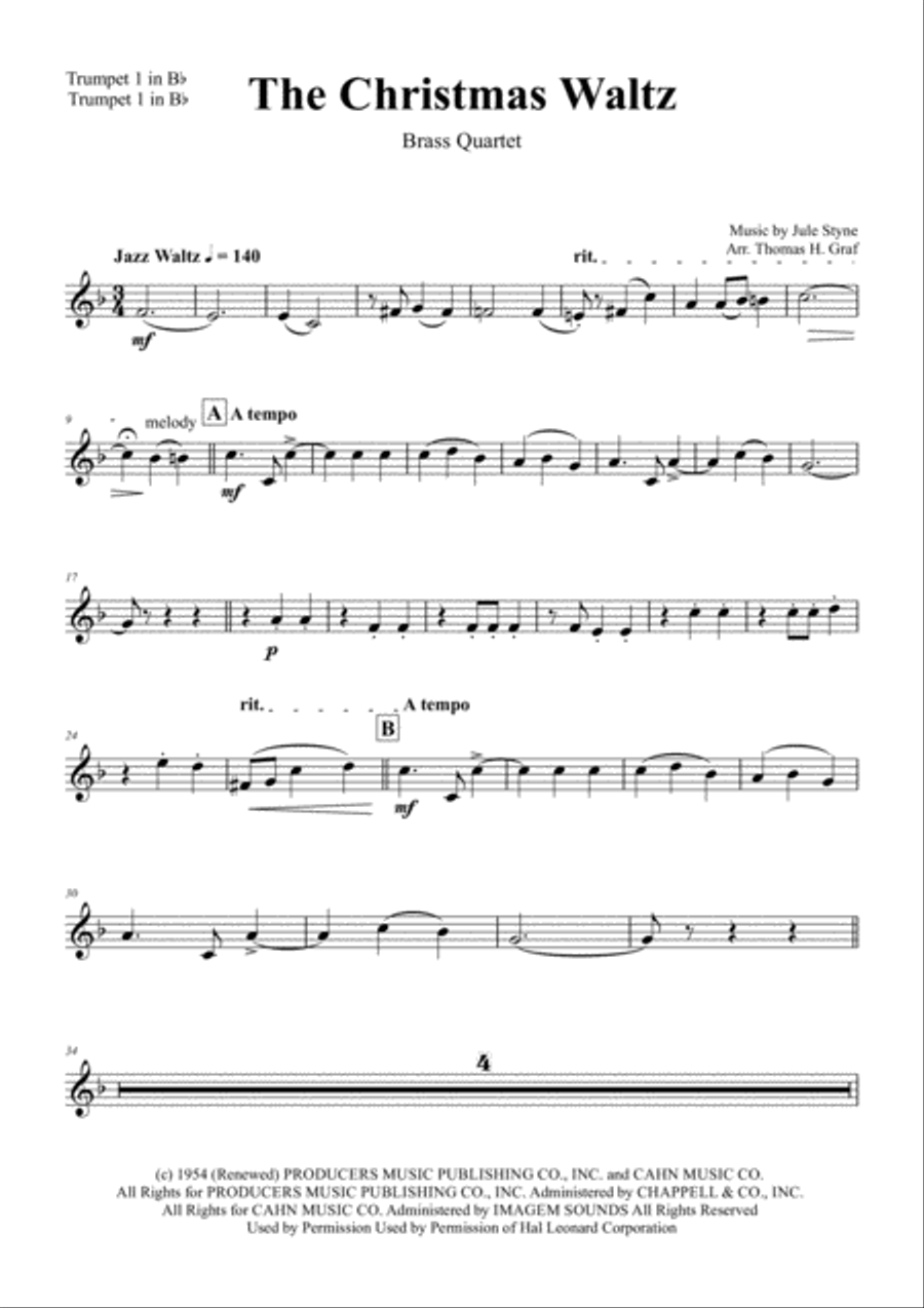 The Christmas Waltz Euphonium scores gallery preview page 5