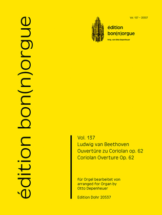 Book cover for Coriolan-Ouvertüre op. 62 (für Orgel)