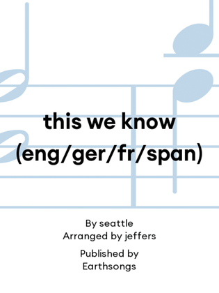 this we know (eng/ger/fr/span)