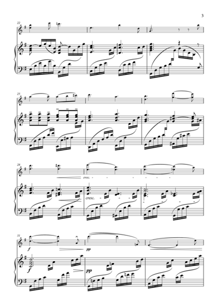 Der Nussbaum by Schumann arrangement for violin and piano 
