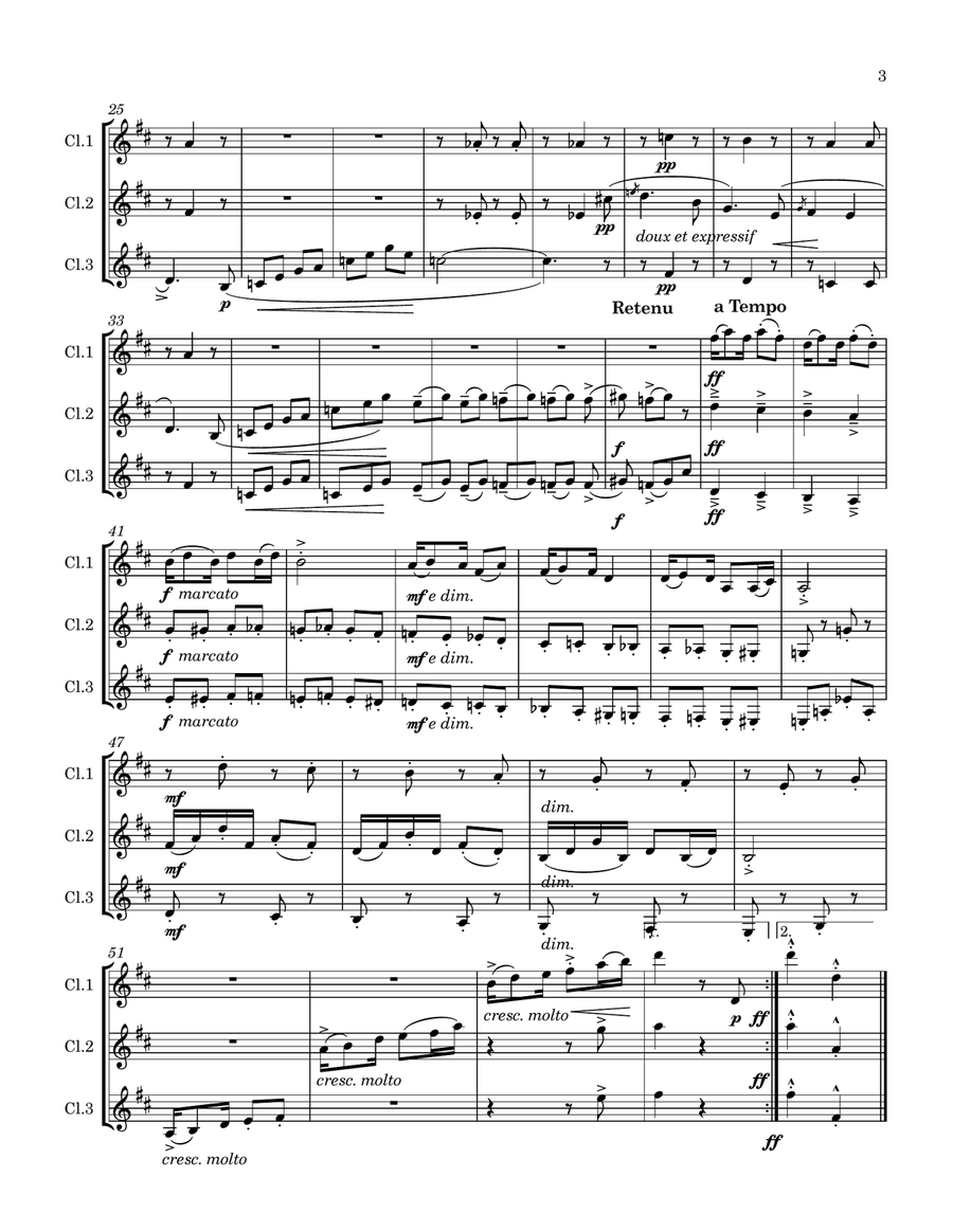 Debussy: Le petit négre (The little negro) - clarinet trio Debussy: Le petit négre (The little negro) - clarinet trio Clarinet Trio scores gallery preview page 4