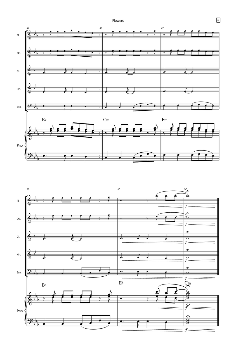 Flowers Small Ensemble scores gallery preview page 6