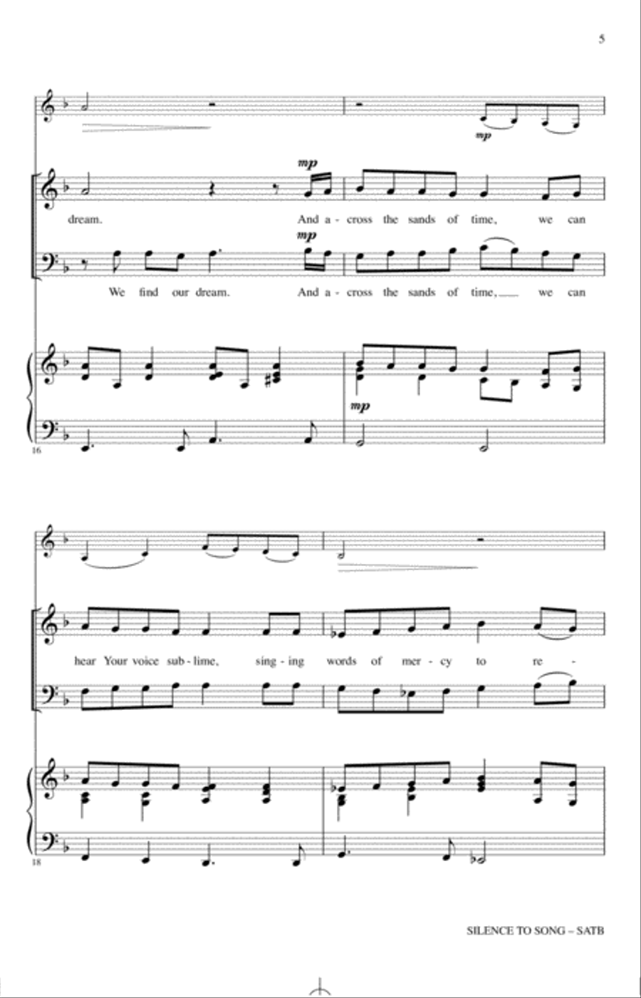 Silence To Song Choir scores gallery preview page 4