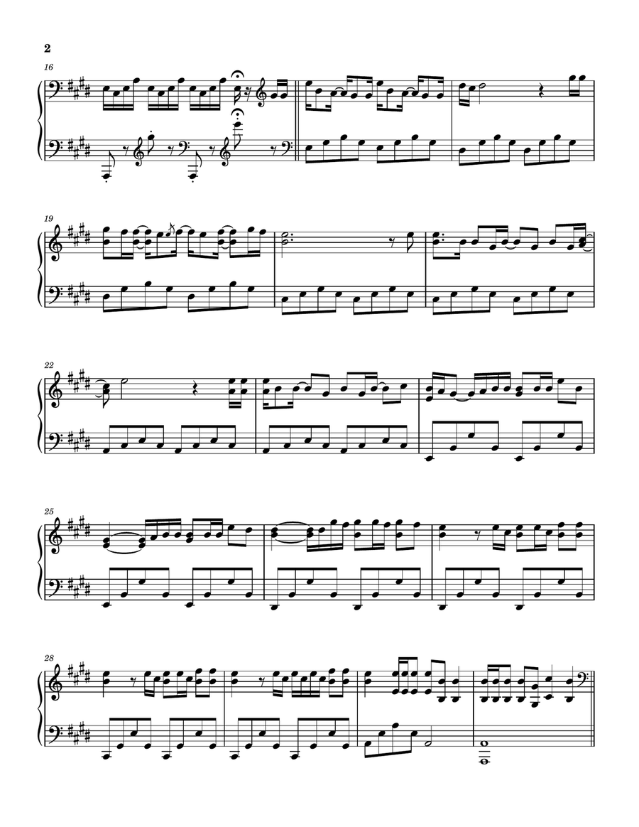 Runaway Piano Solo scores gallery preview page 2