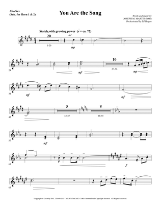 You Are the Song - Alto Sax 1-2 (sub. Horn 1-2)