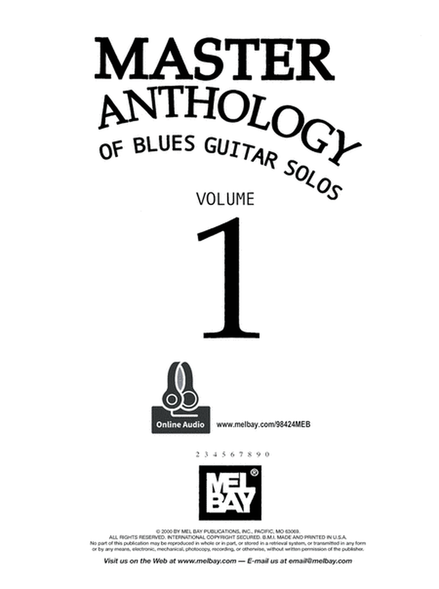 Master Anthology of Blues Guitar Solos, Volume One image number null