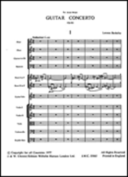 Lennox Berkeley: Concerto For Guitar And Orchestra Op.88 (Score)