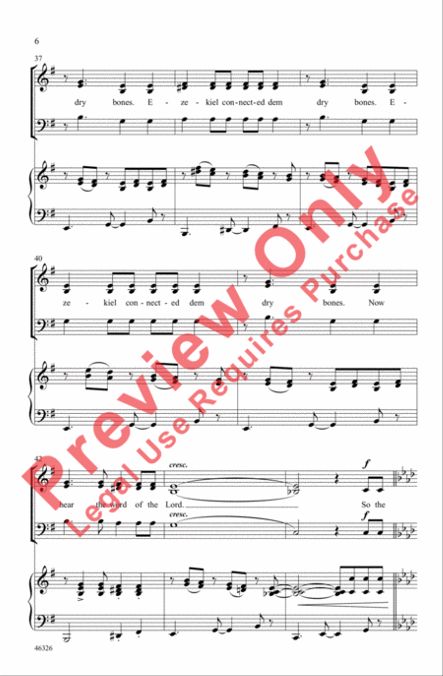 Dry Bones 3-Part scores gallery preview page 6