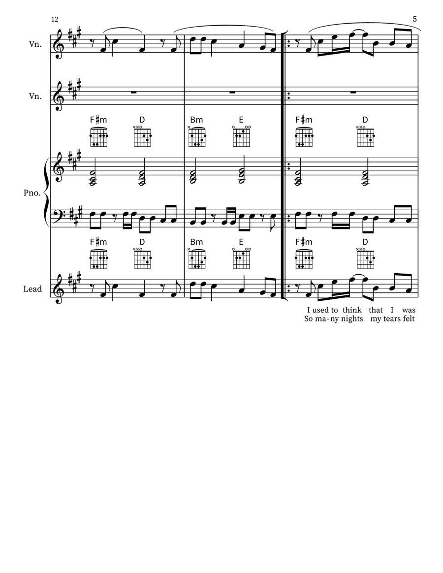 Love Again Score and Parts scores gallery preview page 5