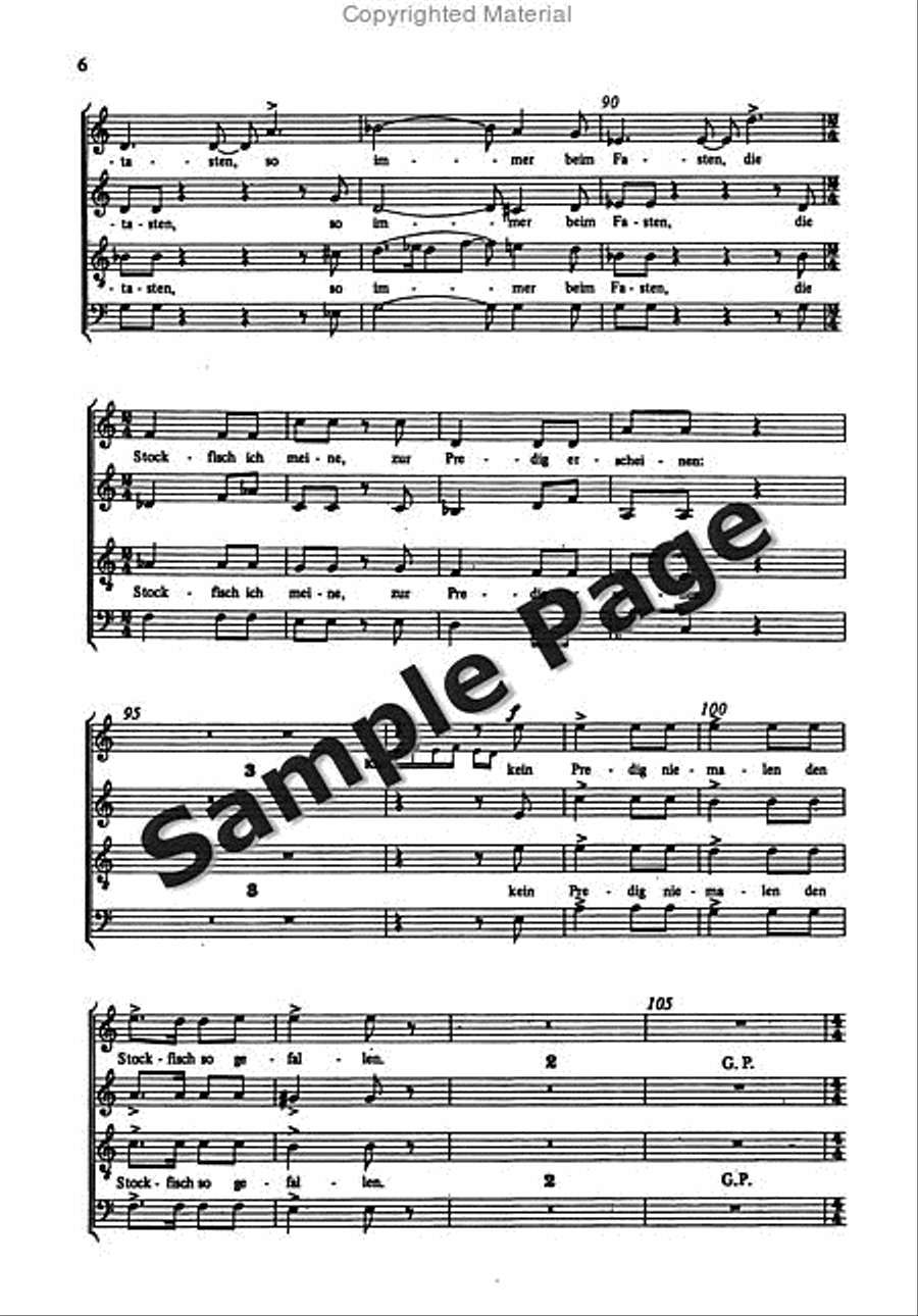 Poos H Antonius Fischpredigt 4-Part scores gallery preview page 7