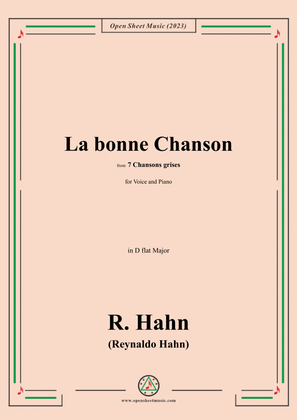 R. Hahn-La bonne Chanson,from '7 Chansons grises',in D flat Major