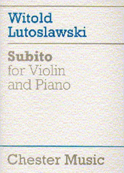 Subito for Violin and Piano