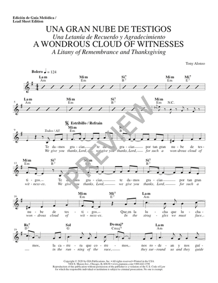 Una Gran Nube de Testigos / A Wondrous Cloud of Witnesses - Guitar edition
