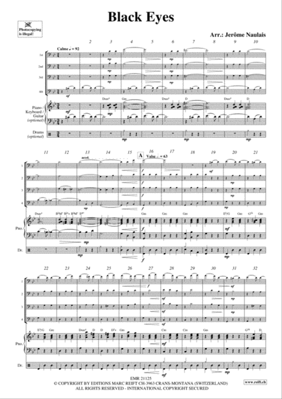 Black Eyes Cello scores gallery preview page 3