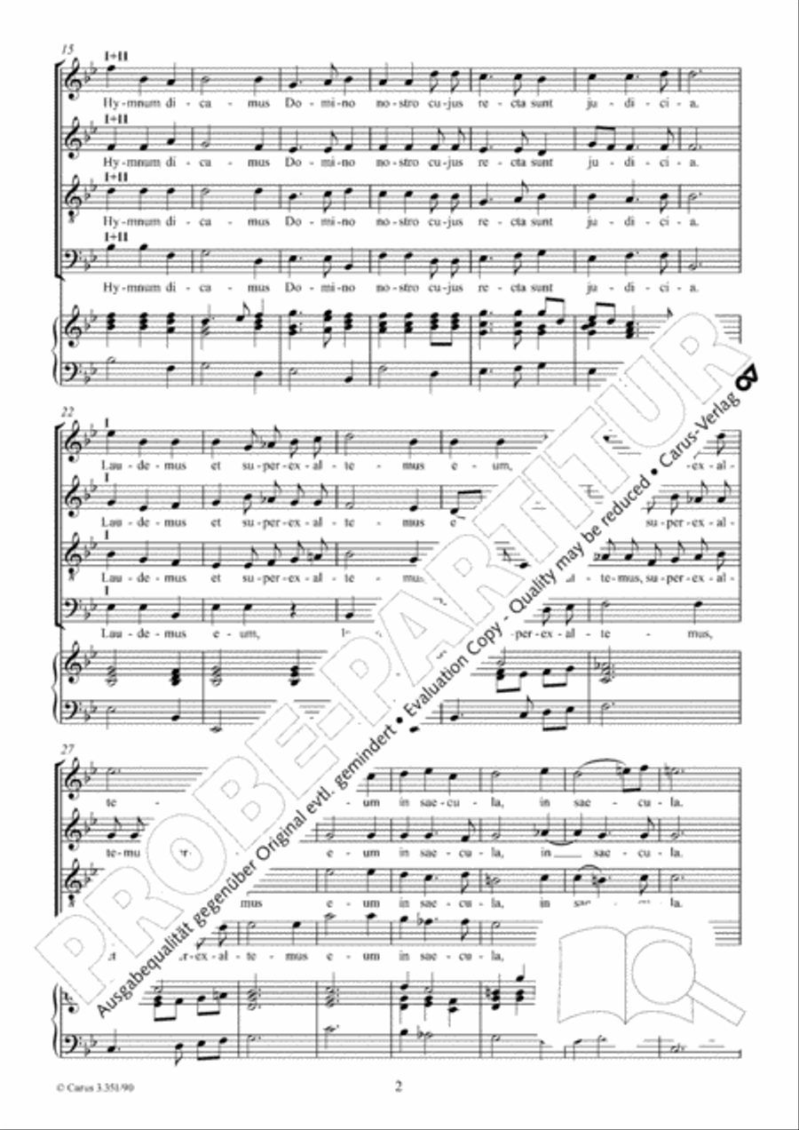 Hymnum dicamus Domino 4-Part scores gallery preview page 3