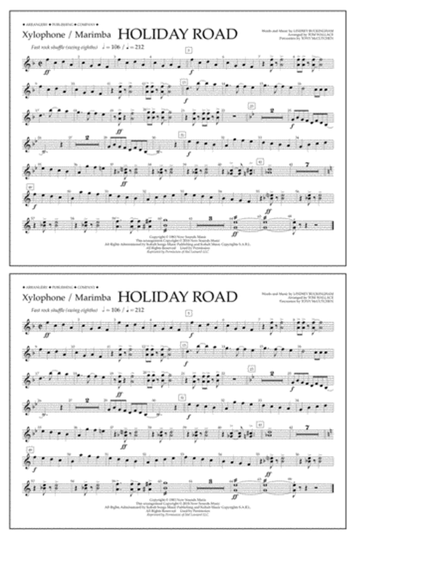 Holiday Road (from National Lampoon's Vacation) (arr. Tom Wallace) - Xylophone/Marimba