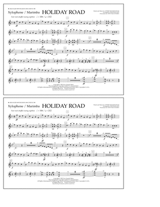 Holiday Road (from National Lampoon's Vacation) (arr. Tom Wallace) - Xylophone/Marimba