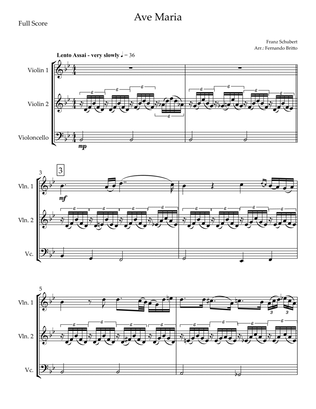 Ave Maria (Franz Schubert) for String Trio
