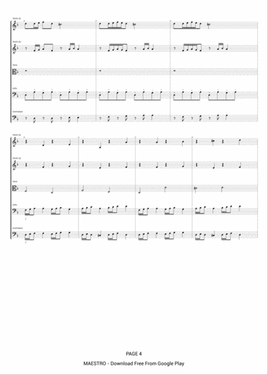 Silhouette Silhouette String Quartet scores gallery preview page 4
