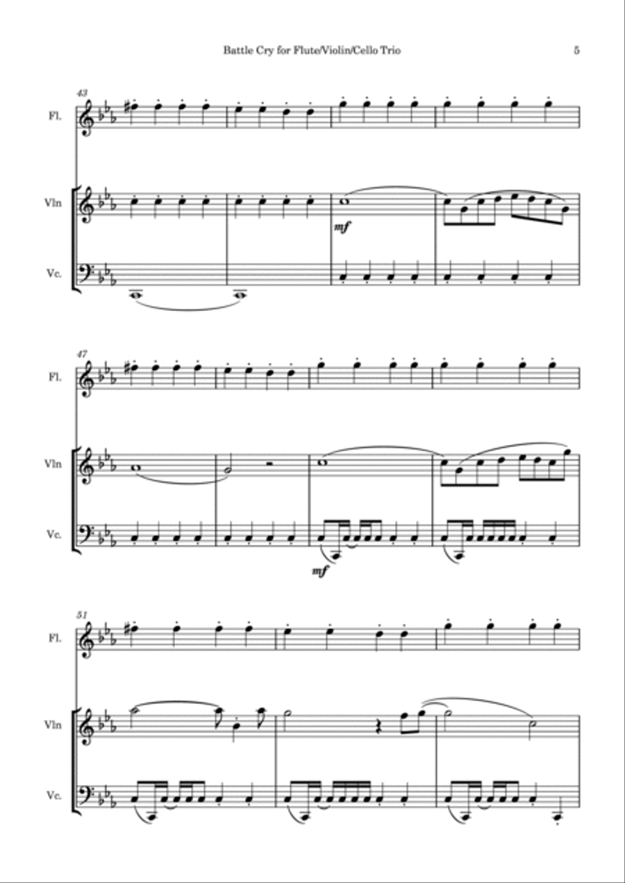 Battle Cry Flute scores gallery preview page 5