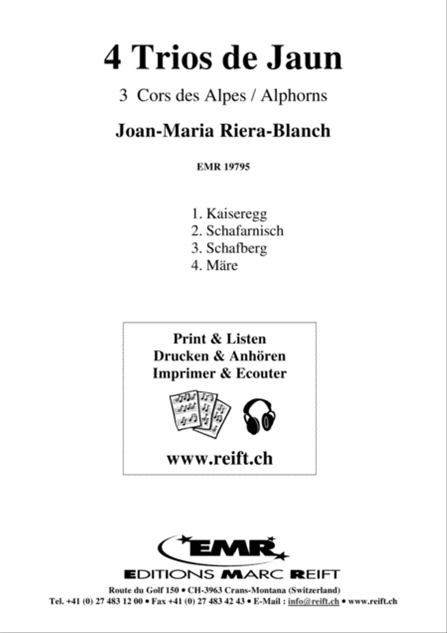4 Trios de Jaun Alphorn scores gallery preview page 2