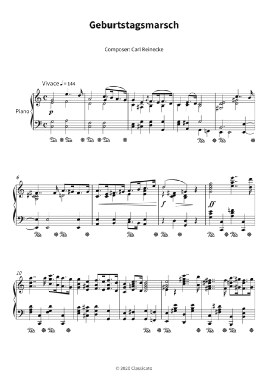 Geburtstagsmarsch Piano scores gallery preview page 3