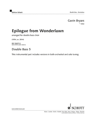 Book cover for Epilogue From Wonderlawn