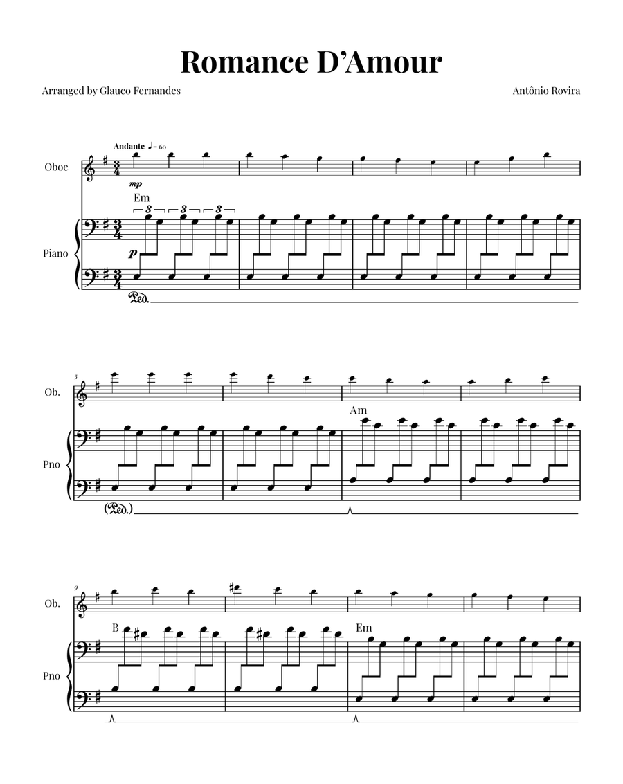 Spanish Romance (Romanza - Romance D'Amor) Chamber Music scores gallery preview page 1